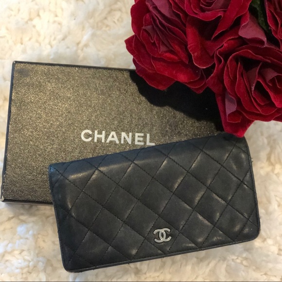 CHANEL Handbags - Chanel Quilted Leather Wallet